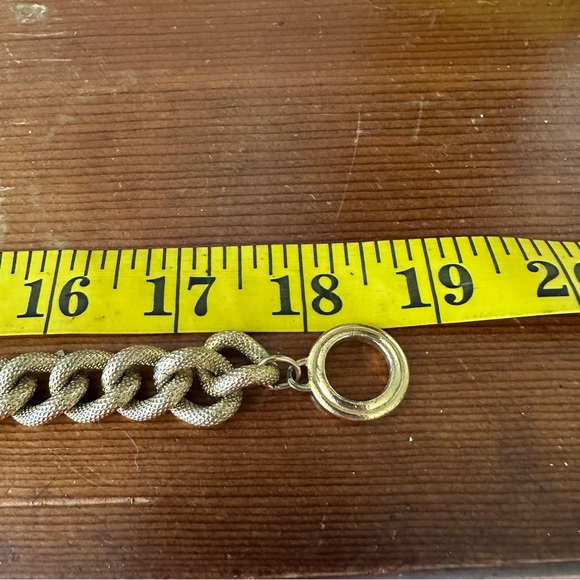 Givenchy Vintage Textured Gold Braid Heavy Curb Chain Choker Designer Stamp - Picture 6 of 16